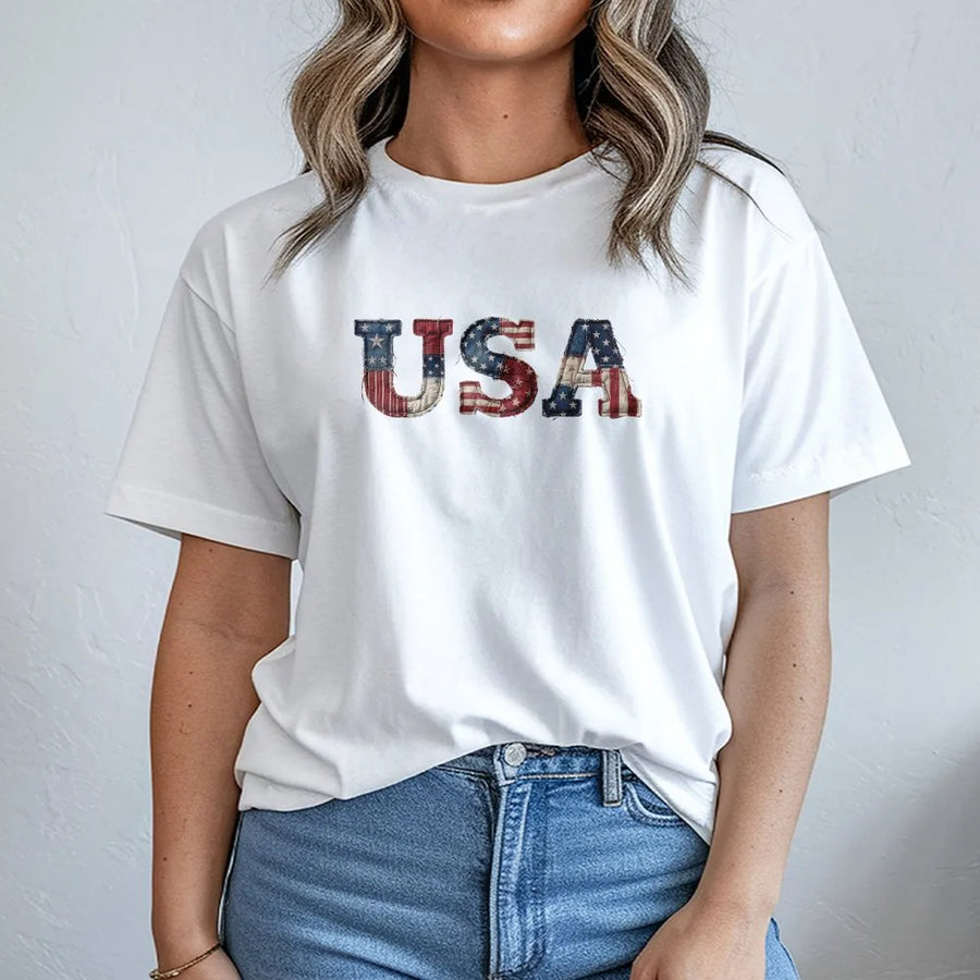 Vintage USA T-Shirt | Retro American Flag Graphic | Premium Comfort Colors Cotton Tee | Patriotic 4th of July Gift for Men and Women