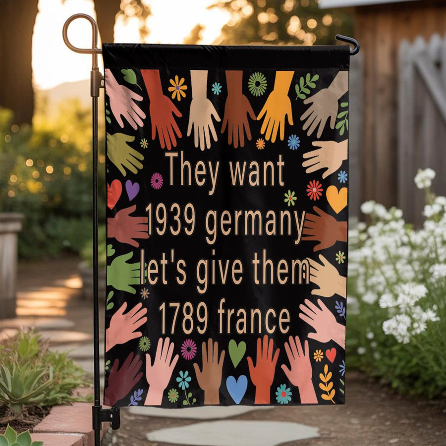 Garden Flag | 1789 French Revolution Quote Design | Weather-Resistant Polyester Decor | Unique Historical Statement Yard Gift