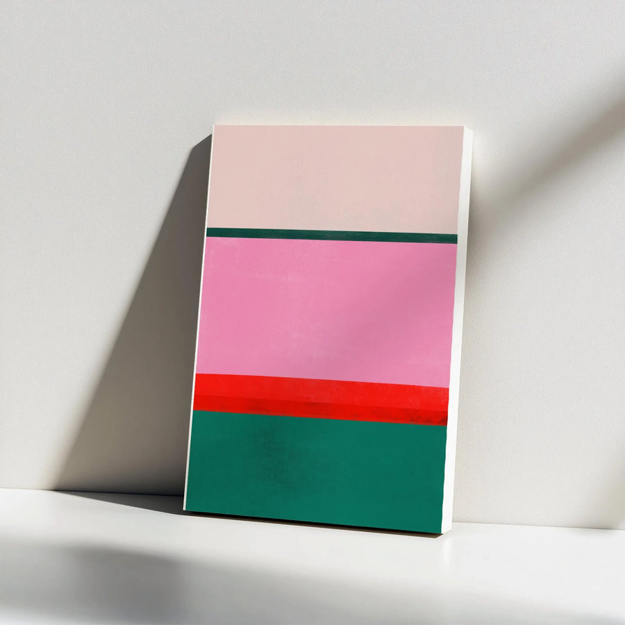Abstract Color Block Vertical Canvas | Minimalist Geometric Painting Print | Premium Thick Gallery Wrap Canvas | Modern Home & Office Decor Gift