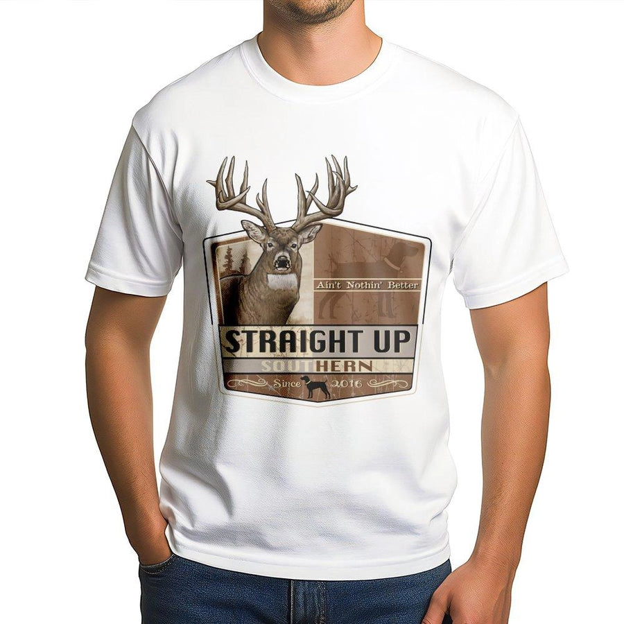 Deer Hunting T-Shirt | Southern Country Life Graphic Tee | Premium Cotton Wildlife Apparel | Perfect Gift for Hunters and Outdoorsmen