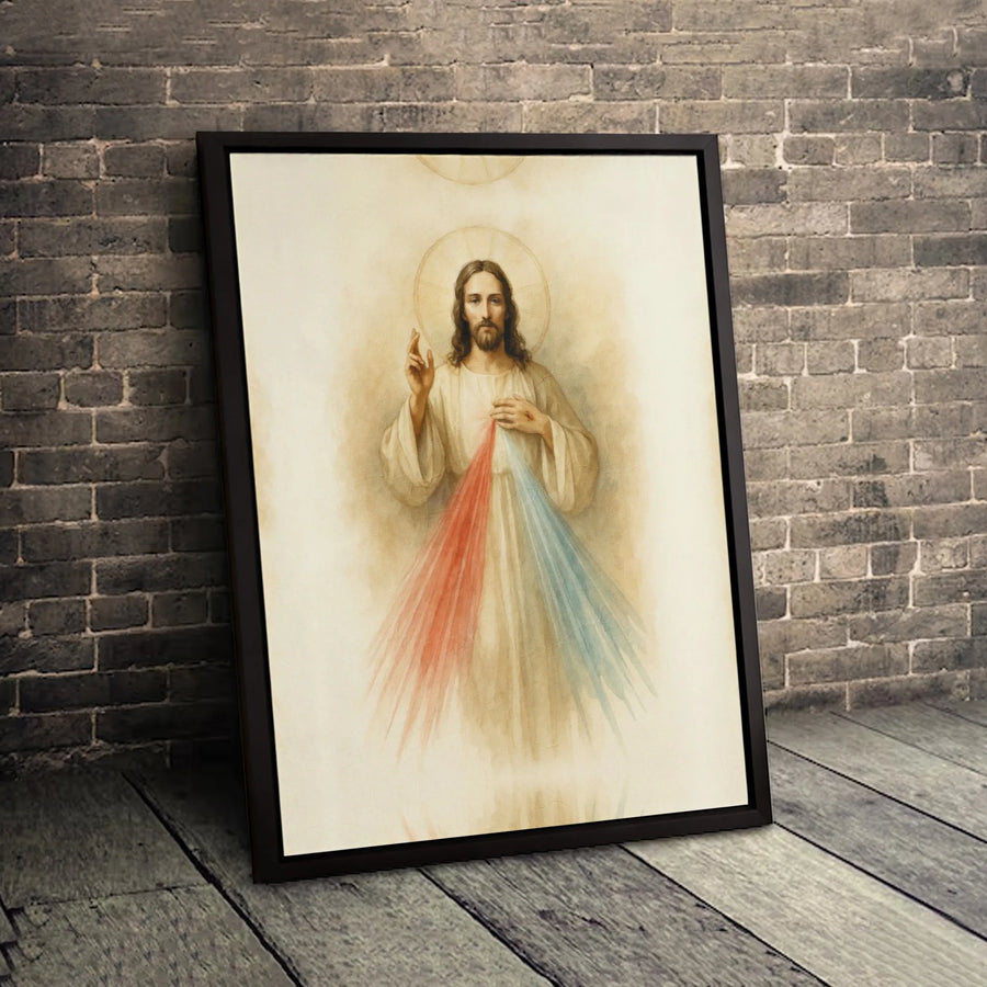 Divine Mercy Canvas Print | Jesus Religious Wall Art | Premium Fade-Resistant Gallery Wrap | Catholic Home Decor Gift