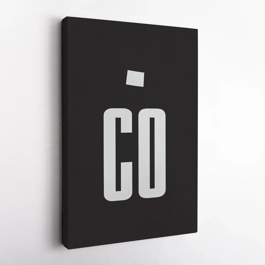 Colorado State Wall Art | Minimalist CO Typography Canvas | Premium Gallery-Wrapped Decor | Modern Home Office Gift