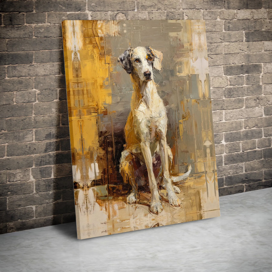 Abstract Dog Portrait Canvas Print | Modern Textured Pet Portrait | Premium Canvas Art | Collector's Gift for Dog Mom or Dad