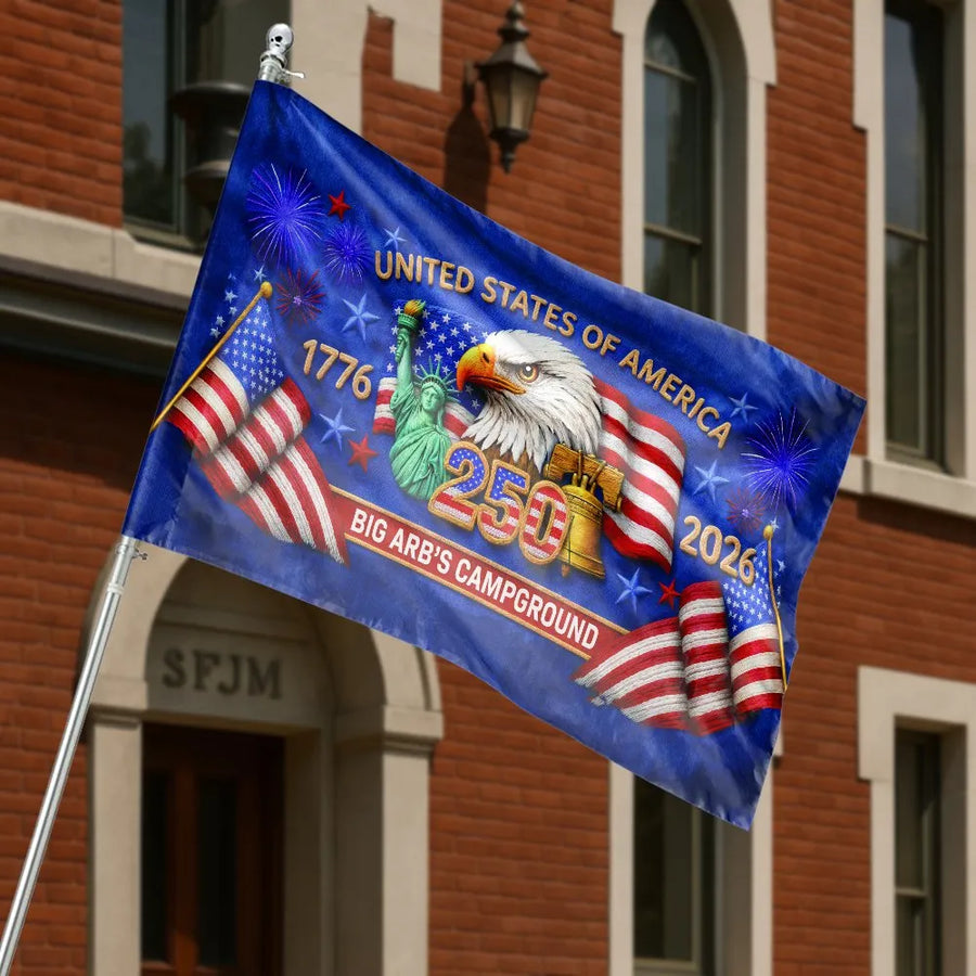 USA 250th Anniversary House Flag | America 250 Semiquincentennial Design | Double Sided Weather-Resistant Fabric | Patriotic Yard Decor Gift