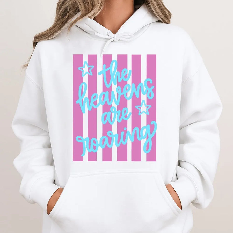 Christian Hoodie | The Heavens Are Roaring Graphic | Soft Cotton Unisex Tee | Inspirational Faith Gift for Women