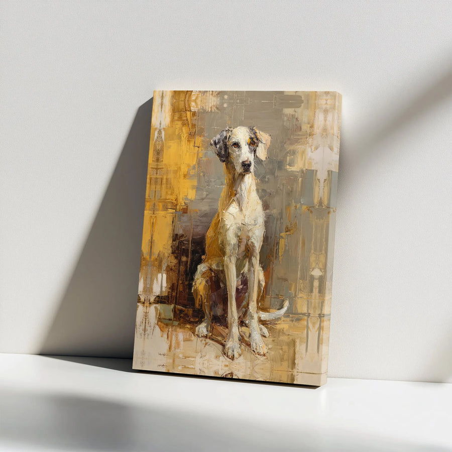Abstract Dog Portrait Canvas Print | Modern Textured Pet Portrait | Premium Canvas Art | Collector's Gift for Dog Mom or Dad