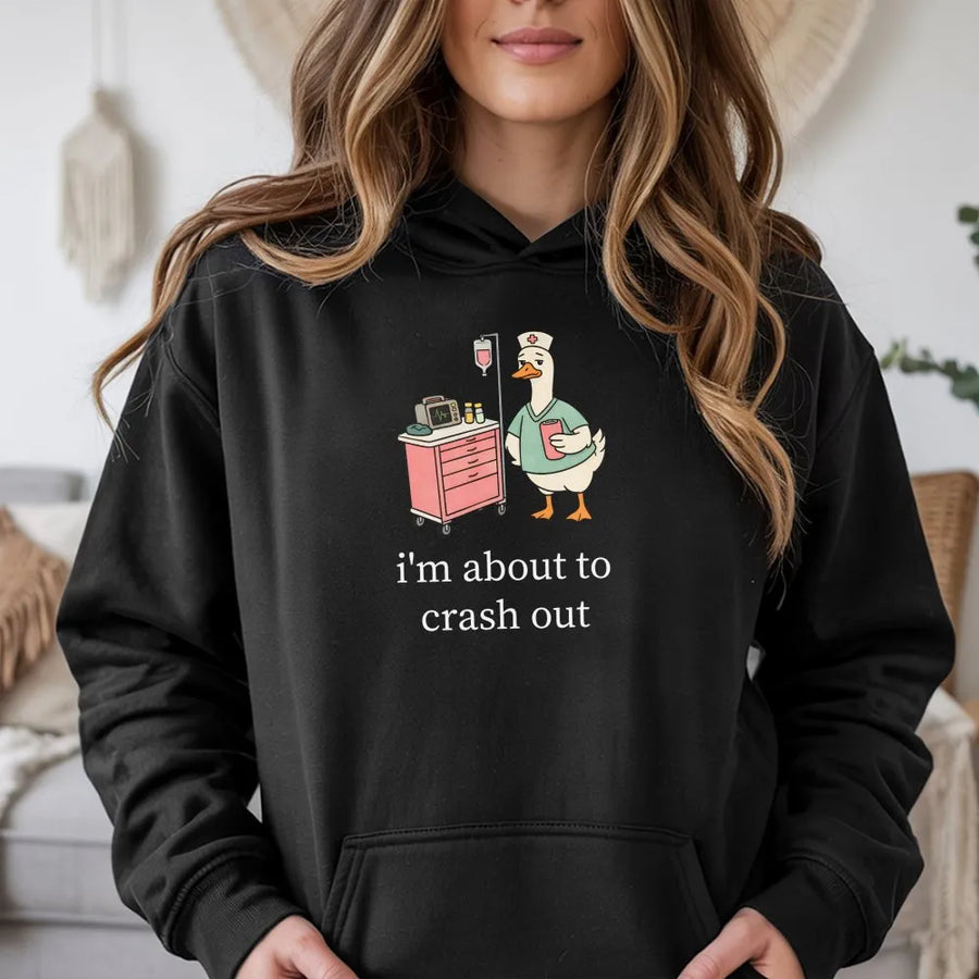 Funny Nurse Hoodie | Silly Goose Scrub Life Graphic | Premium Cotton-Blend | Gift for RN CNA Nursing Student Graduation