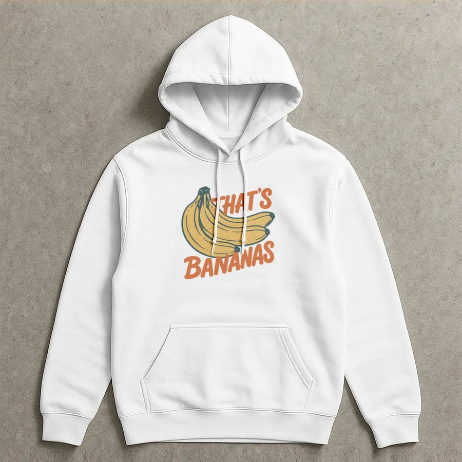 That's Bananas Hoodie | Retro Fruit Meme Graphic Pullover | Premium Cotton Blend | Funny Gift for Foodie