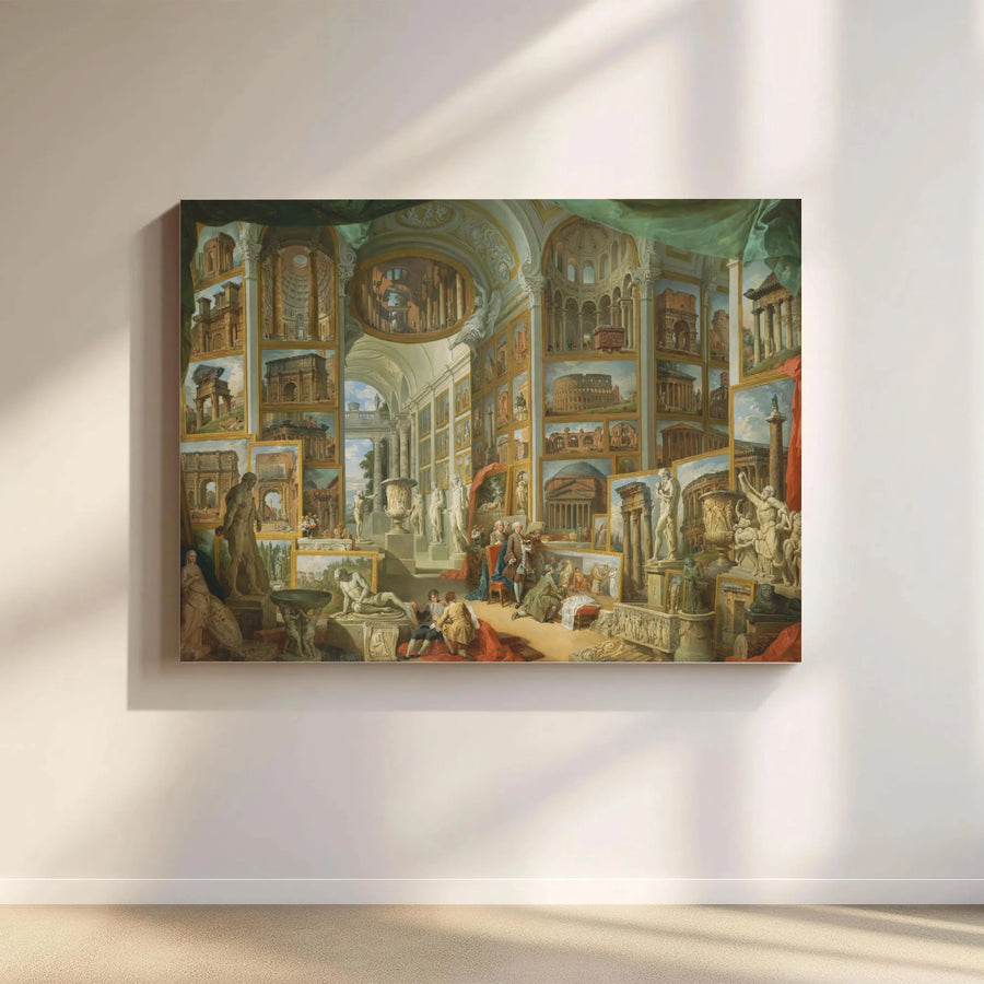Panini Modern Rome Canvas Print | 18th Century Art Gallery | Gallery Wrapped Classical Wall Art | Collector's Gift for Art Historian
