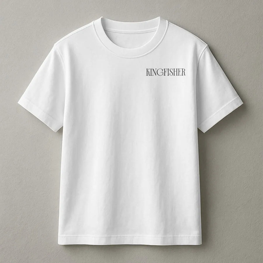 Kingfisher T-Shirt | Minimalist Bird Watcher Crewneck | Premium Cotton Blend Pullover | Aesthetic Nature Lover Gift