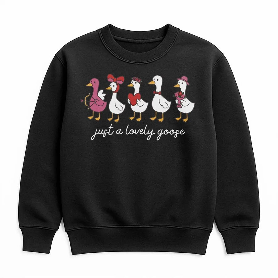 Funny Goose Sweatshirt | Valentine Cute Bird Graphic Design | Premium Cotton Blend | Gift for Animal Lovers and Bird Enthusiasts