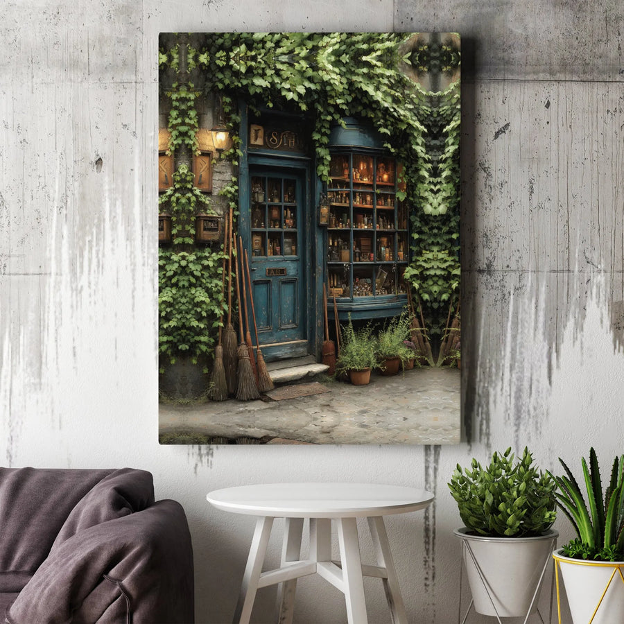 Magic Apothecary Canvas Print | Vintage Witchcraft Shop Wall Art | Premium Gallery Wrap Decor | Fantasy Gift for Book Lovers