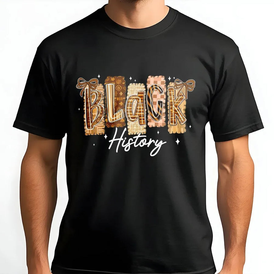 Black History Month T-Shirt | Aesthetic Coquette Bow Graphic | Premium 100% Cotton Tee | Empowering African American Heritage Gift