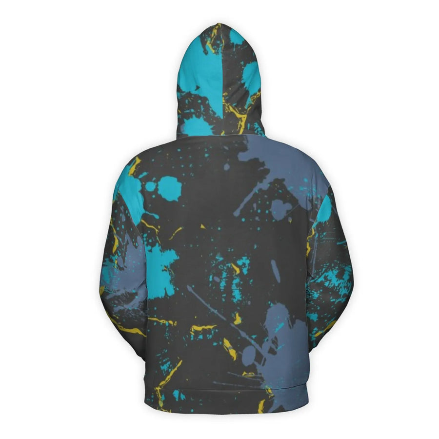 Hustle Move In Silence 3D Hoodie | Graffiti Paint Splatter Art | Premium Brushed Fleece Graphic Pullover | Inspirational Gift For Men & Women