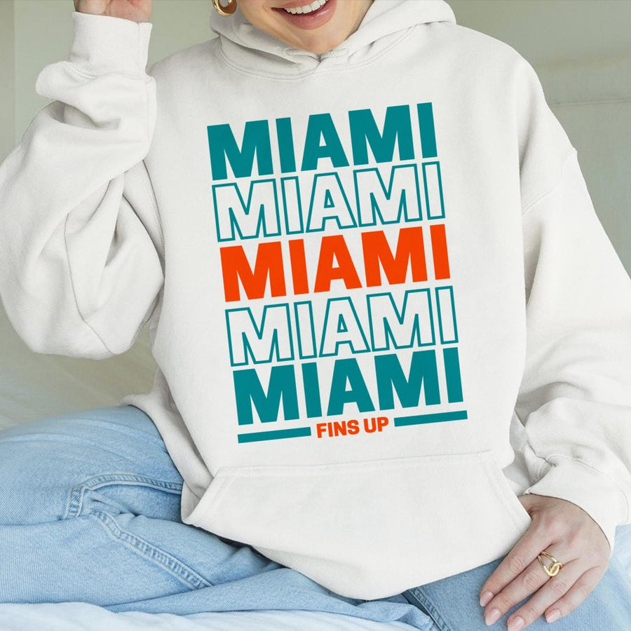 Miami Football Hoodie, Dolphins Football Hoodie, Hoodie For Miami Football Fans