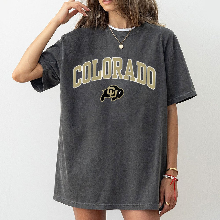 Colorado With Cu Buffaloes Logo T-Shirt
