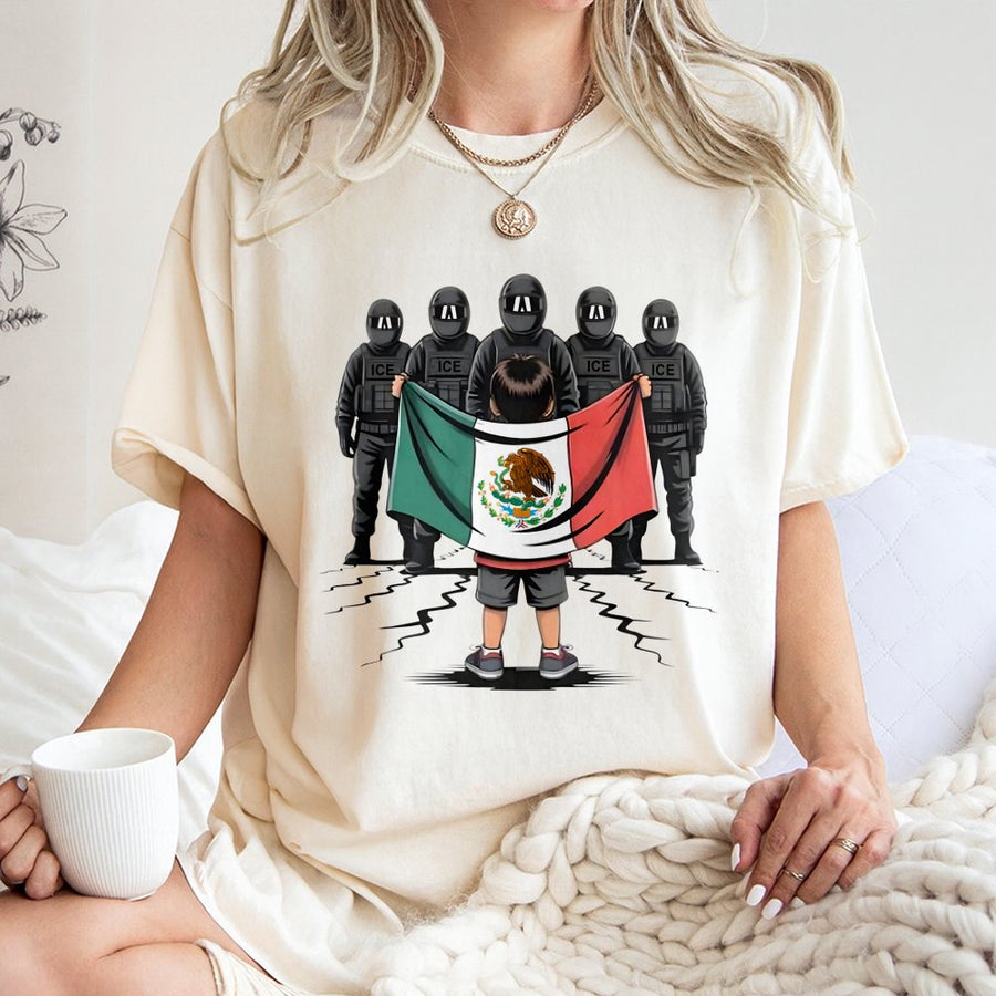 Mexican Flag Protest T-Shirt | Immigrant Rights Graphic Design | Premium Soft Cotton Tee | Activist Gift for Human Rights Supporters