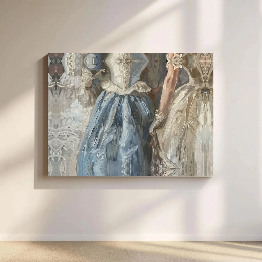 Abstract Impressionist Canvas Art | Historical Gown Portrait Wall Decor | Premium 1.25-Inch Gallery Wrap | Elegant Fine Art Print for Home Gift