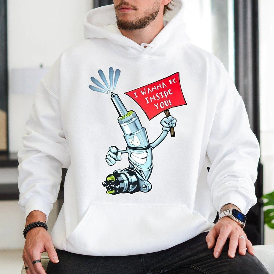 Fuel Injector Graphic Hoodie | Funny Car Mechanic Gift | Premium Cotton Blend | Unisex Automotive Apparel for Racing Enthusiasts
