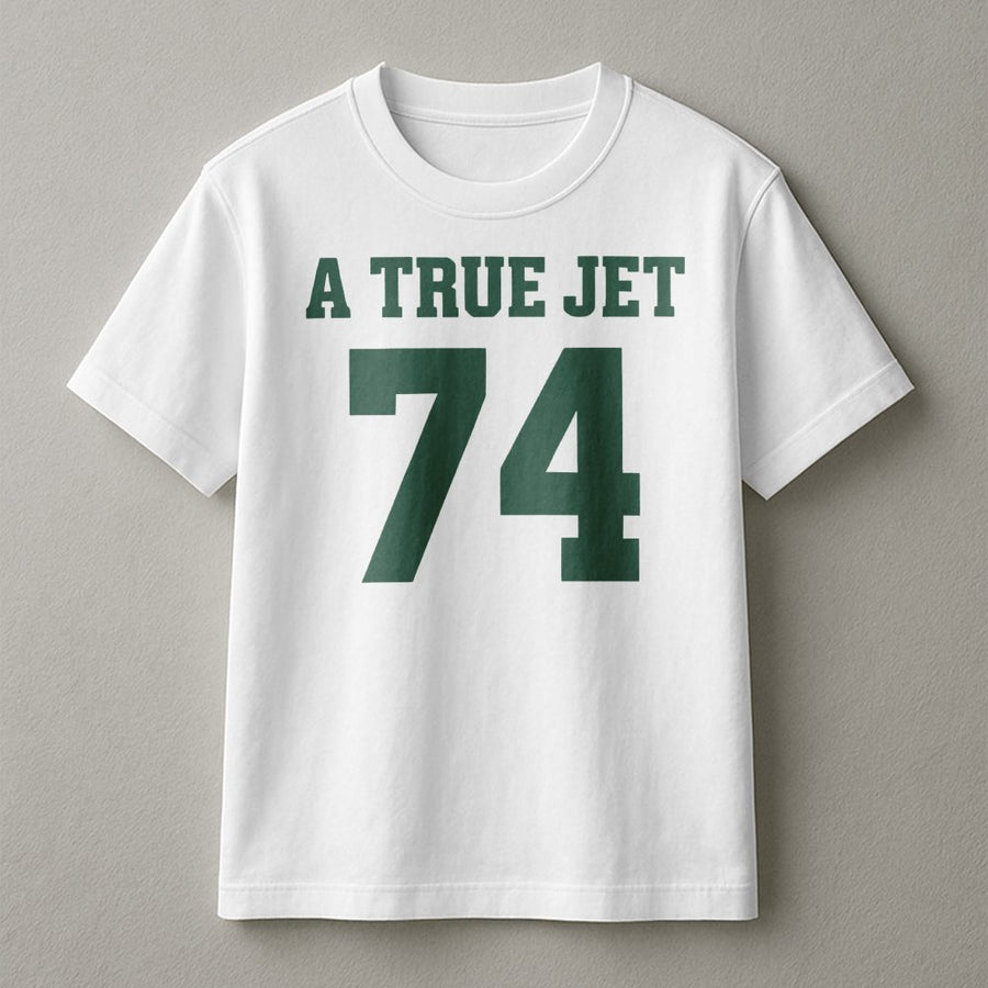 Nick Mangold #74 A True Jet T-Shirt, New York Football Legend Tribute T-Shirt, Retro Fan T-Shirt For Men & Women