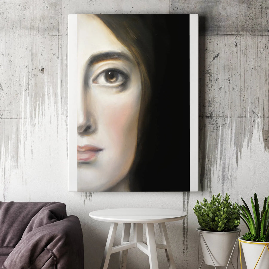 Woman's Portrait Canvas Print | Renaissance Style Moody Portrait | Thick 1.25" Gallery Wrap | Fine Art Home Decor Gift