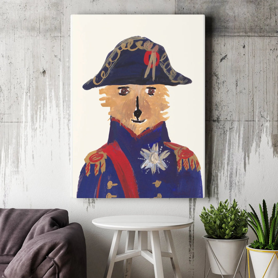 Norwich Terrier Napoleon Canvas Wall Art | Whimsical Historical Pet Portrait | Premium 1.25" Gallery Wrap Canvas | Collector's Gift for Dog Lover