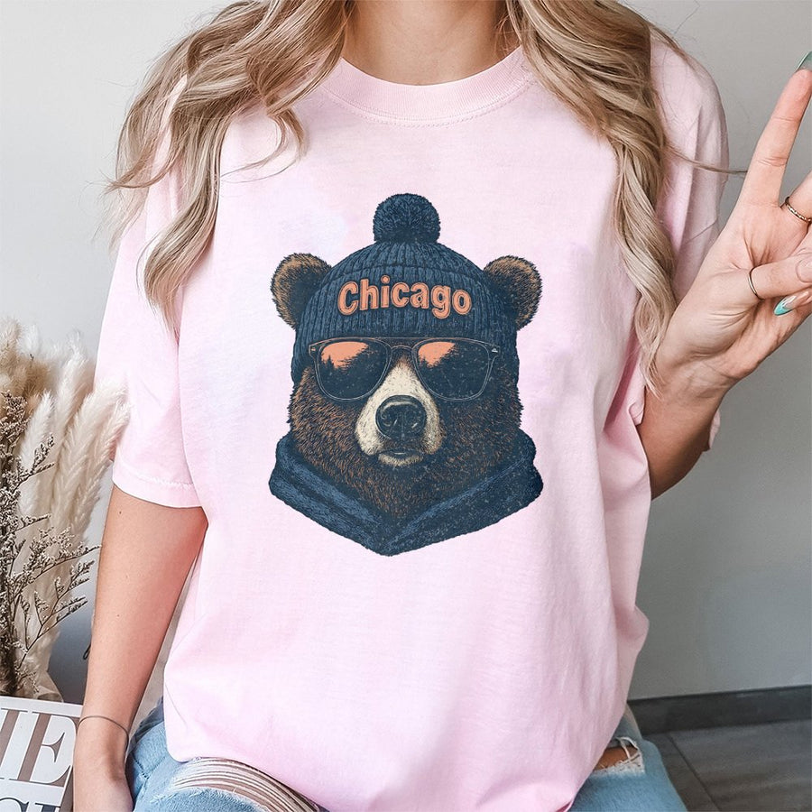 Vintage Chicago Football T-Shirt T-Shirt Trendy Fan Gifts Game Day Apparel Team Crewneck Chicago Bears Fan Gear