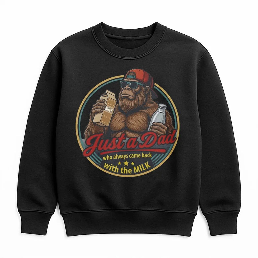 Funny Bigfoot Dad Sweatshirt | Retro Sasquatch Graphic Tee | Premium Cotton | Unique Father's Day Gift for Men
