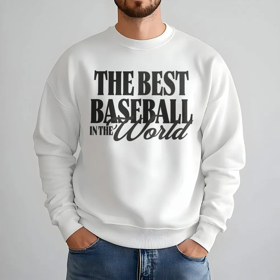 Baseball Mom Sweatshirt | The Best Baseball Mom In The World Sweatshirt | Premium Cotton Blend | Gift for Proud Sports Mom on Mothers Day