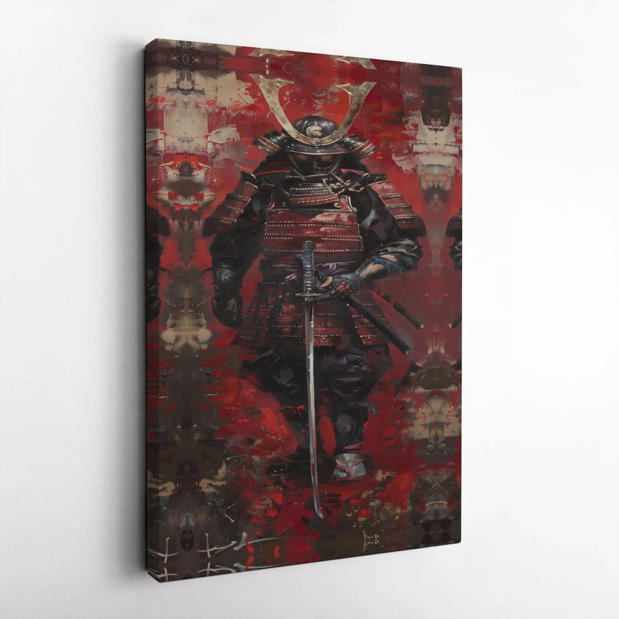 Samurai Warrior Canvas Wall Art | Abstract Japanese Katana Design | Premium Gallery Quality Print | Home and Office Decor Gift