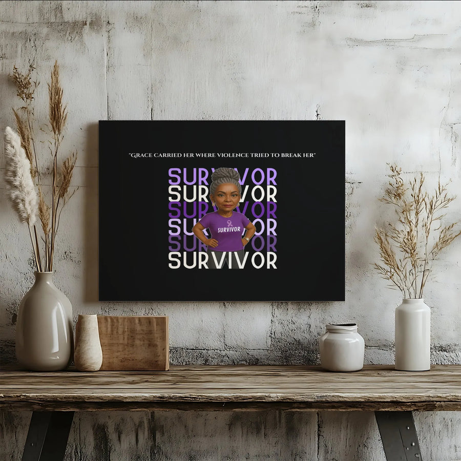 Domestic Violence Survivor Wall Art | Inspirational Quote Canvas | Premium Fade-Resistant Print | Empowering Gift For Women