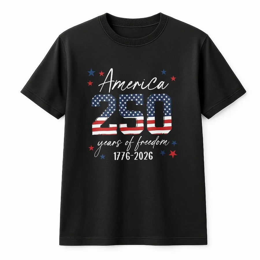 USA 250th Anniversary T-Shirt | 1776-2026 American Flag Graphic | Soft Cotton Blend Pullover | Patriotic 4th of July Gift for Men and Women