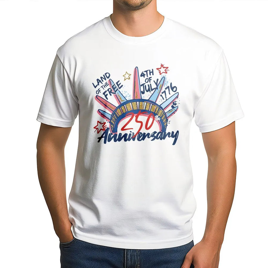 250th Anniversary 4th of July T-Shirt | Patriotic USA 1776 Liberty Crown Graphic | Premium Comfort Colors Cotton | Independence Day Celebration Gift