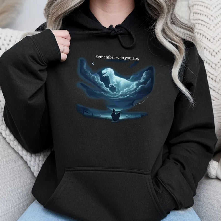 Chicken Dinosaur Hoodie | Funny Evolution Meme Graphic | Premium Soft Unisex Pullover | Unique Gift For Science Lovers And Paleontology Fans