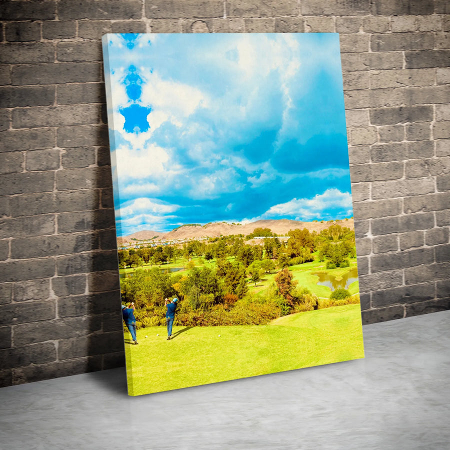 Golf Course Landscape Canvas Wall Art | Scenic Golfer Print | Premium Gallery-Wrapped Quality | Perfect Gift for Golf Lovers & Office Decor