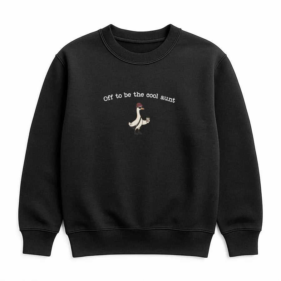 Cool Aunt Goose Graphic Sweatshirt | Funny Goose Auntie Apparel | Premium Comfort Colors Shirt | Pregnancy Announcement Gift for New Aunt