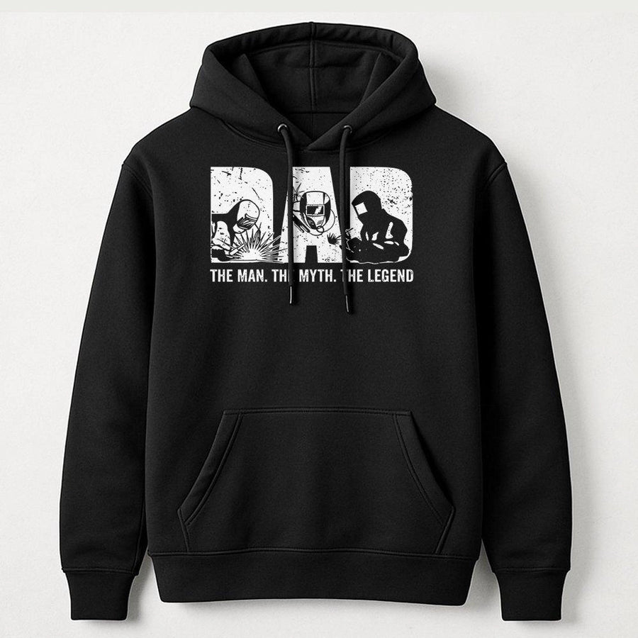 Welding Dad Hoodie | The Man The Myth The Legend Graphic | Premium Cotton Blend | Best Father's Day 2026 Gift For Welder Dads