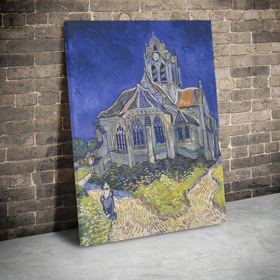 The Church At Auvers Canvas Print | Vincent Van Gogh Post-Impressionist Wall Art | Premium Gallery Wrapped | Famous Fine Art Home Decor Gift