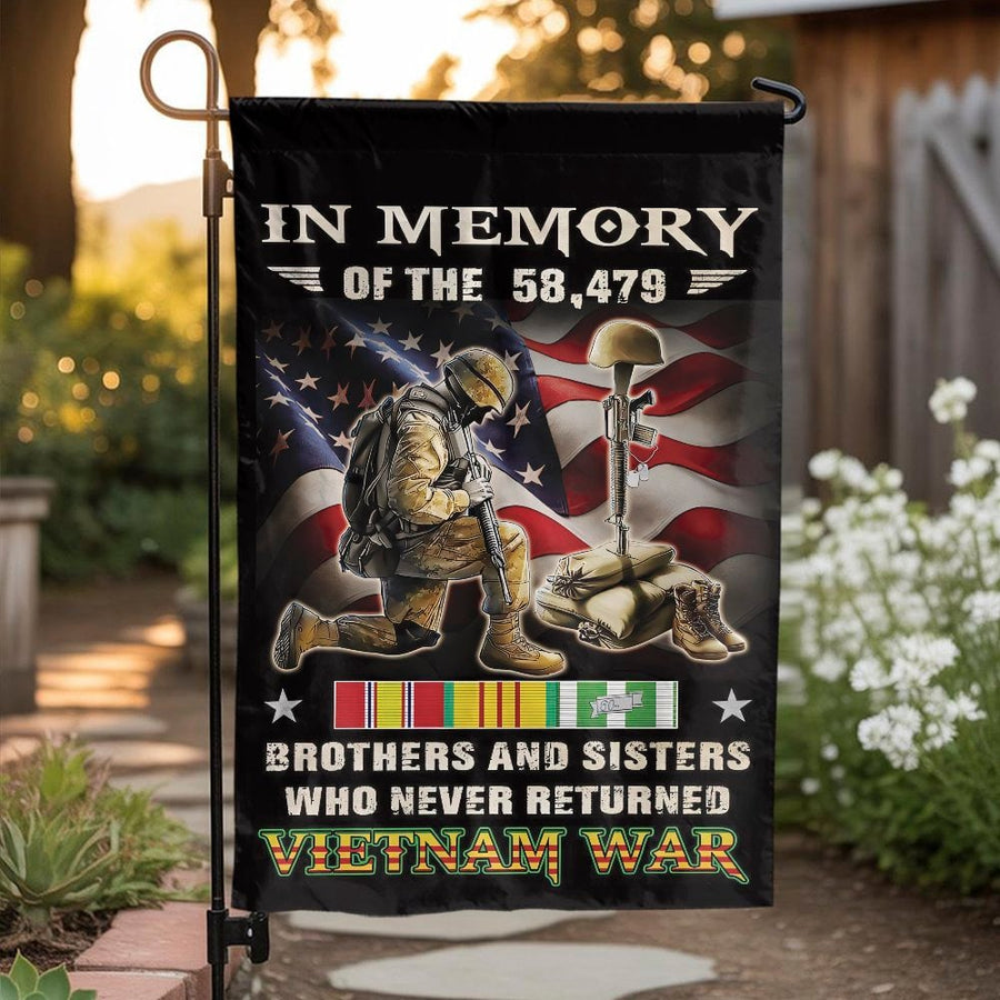 Vietnam War Memorial Garden Flag | Fallen Soldiers Honor Tribute | Weather-Resistant Premium Polyester | Patriotic Commemorative Outdoor Decor Gift