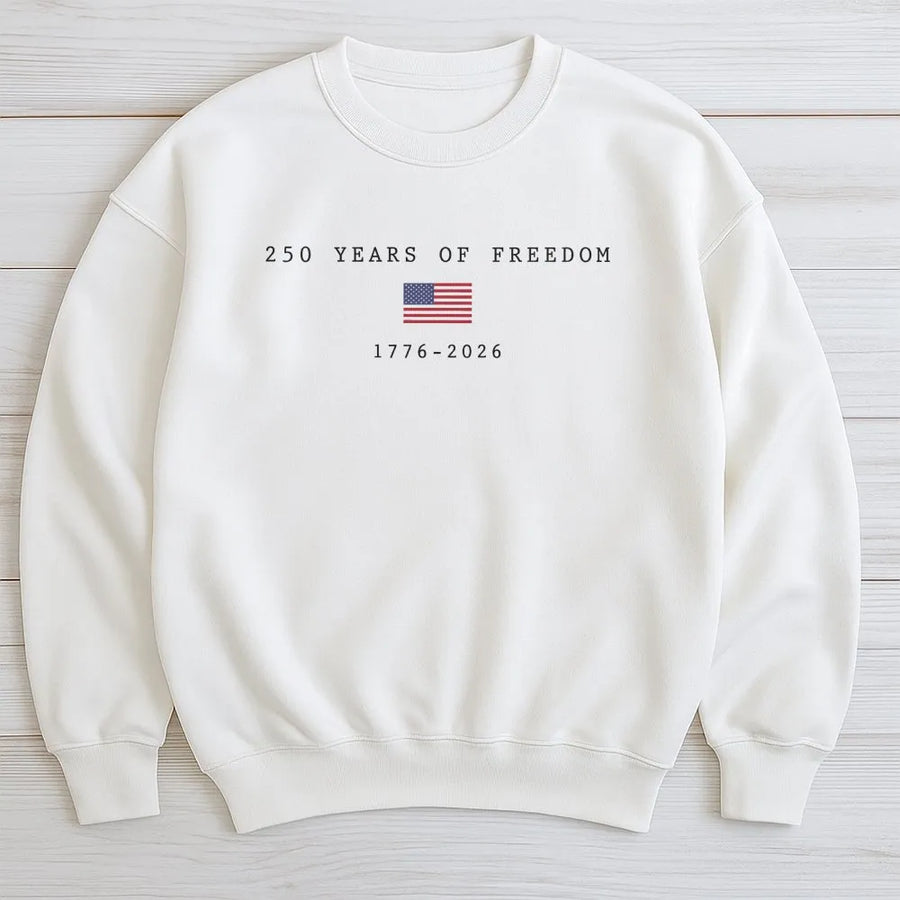 America 250th Birthday Sweatshirt | 250 Years of Freedom 1776-2026 | Premium Comfort Colors Tee | Patriotic July 4th 2026 Collector's Gift
