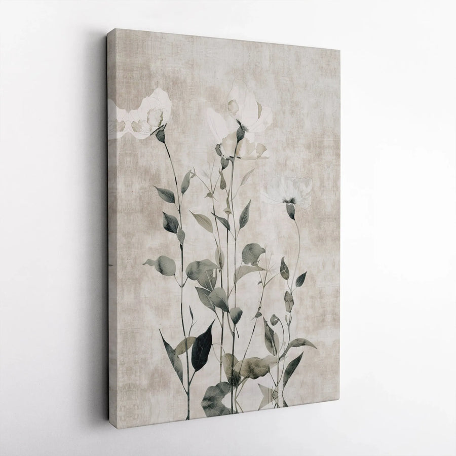 Botanical Canvas Wall Art | Vintage Floral Illustration | Premium Canvas Print | Modern Farmhouse Decor Gift