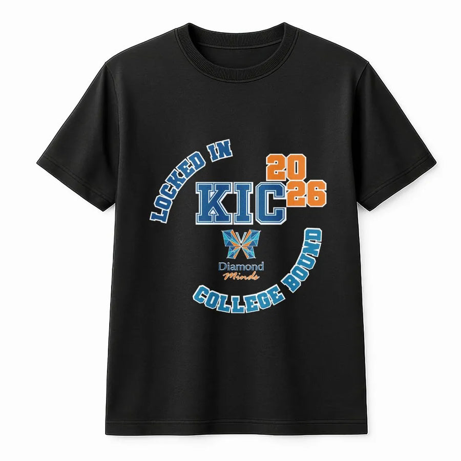 College Bound 2026 T-Shirt | KIC Diamond Minds Locked In Design | Soft Cotton Blend | Senior Commitment Day Gift for Class of 2026