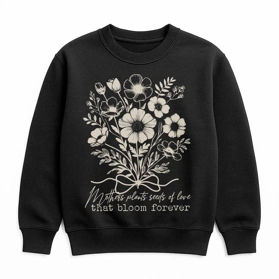 Floral Mom Sweatshirt | Vintage Wildflower Bouquet Graphic | Soft Cotton Tee | Meaningful Mother's Day Gift for Gardeners