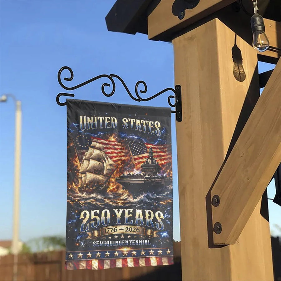 USA 250th Anniversary Garden Flag | Semiquincentennial 1776-2026 Yard Decor | Weather-Resistant Polyester | Collector's Patriotic Gift for Veterans