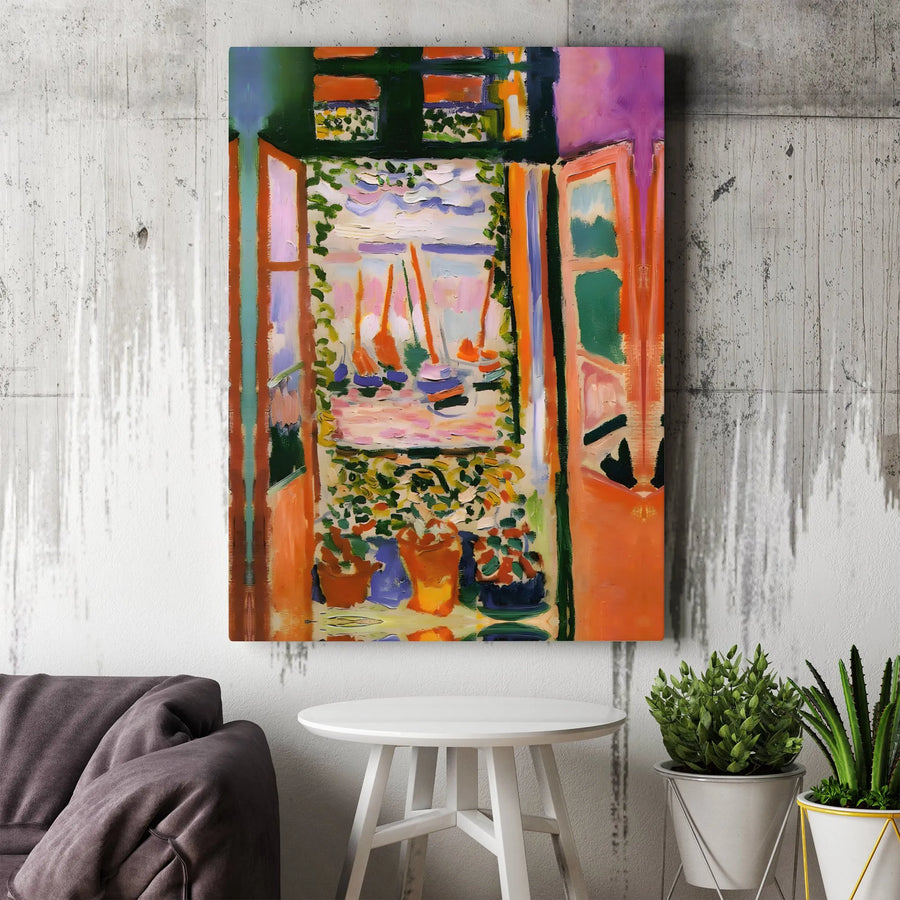 Henri Matisse Open Window Canvas Wall Art | Fauvist Masterpiece Reproduction | Premium Gallery Wrap Print | Collector's Gift for Modern Home Decor