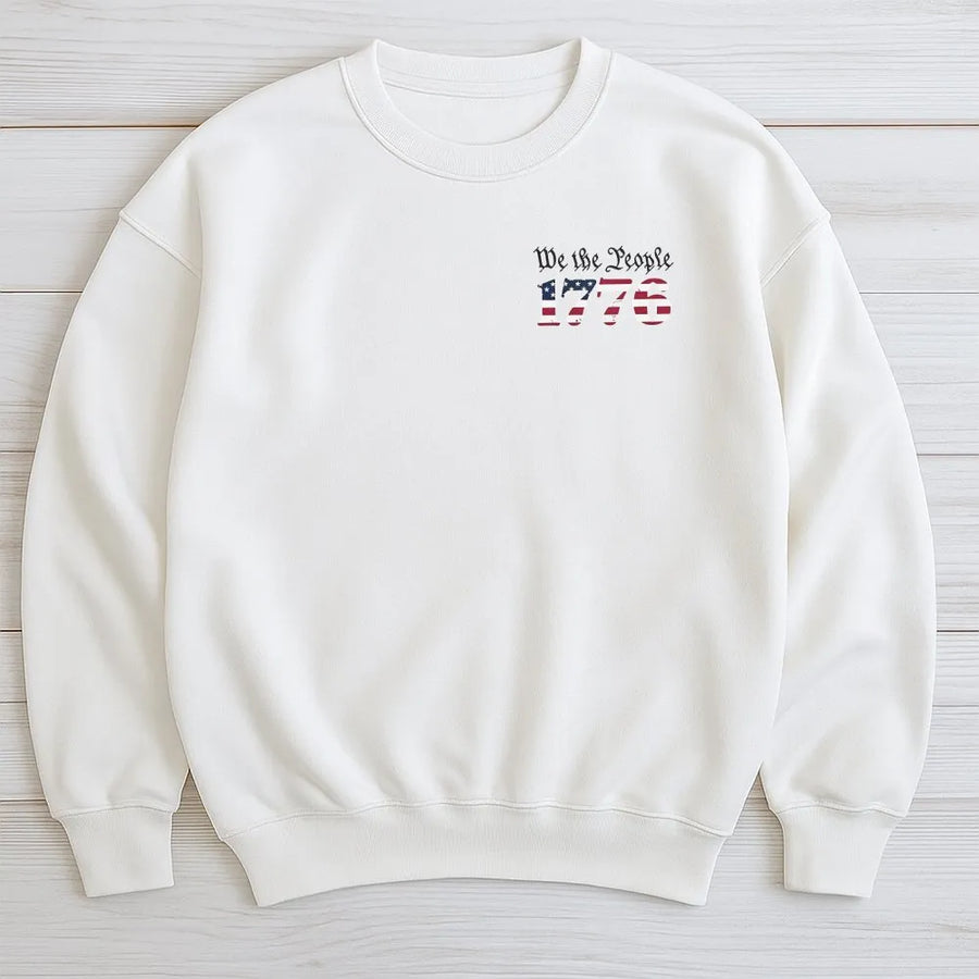 We the People 1776 Sweatshirt | American Flag Graphic Tee | Premium Cotton | Patriotic Gift for Men and Women