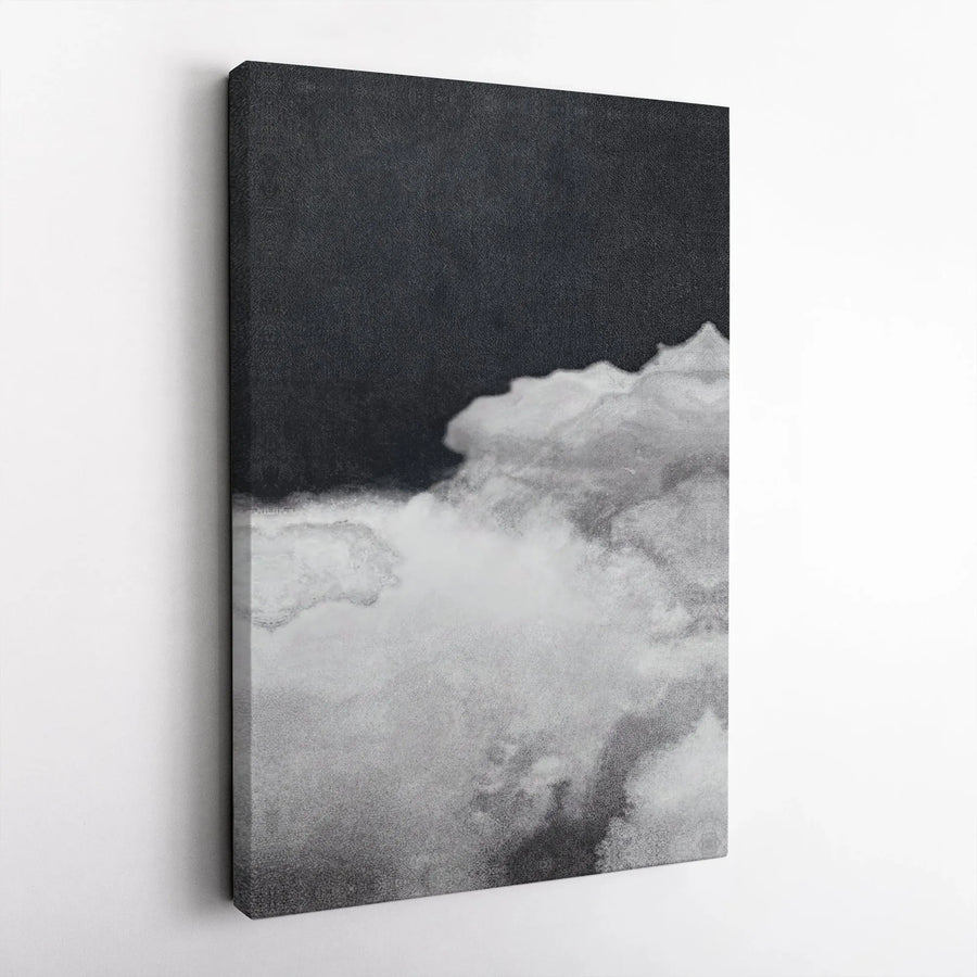 Abstract Minimalist Canvas Wall Art | Monochrome Cloudscape Painting | Premium Gallery-Quality Print | Modern Office & Home Decor Gift