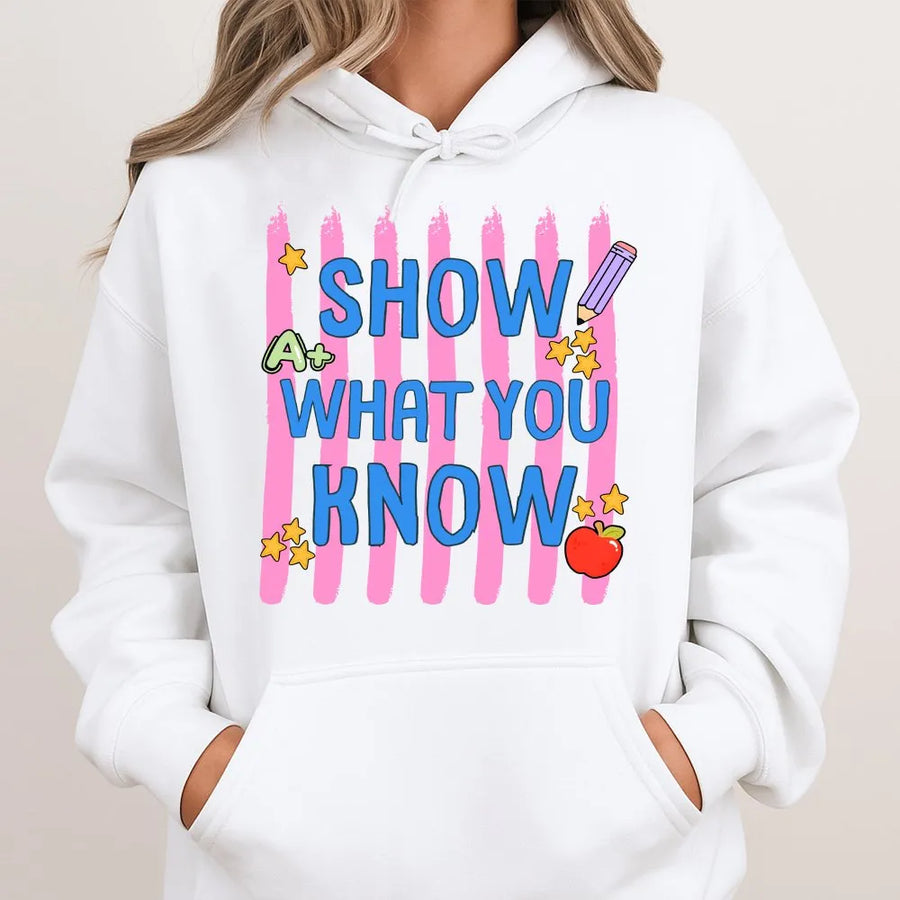 Show What You Know Teacher Shirt | Cute Motivational Testing Day Tee | Premium Soft Cotton | Teacher Appreciation Gift