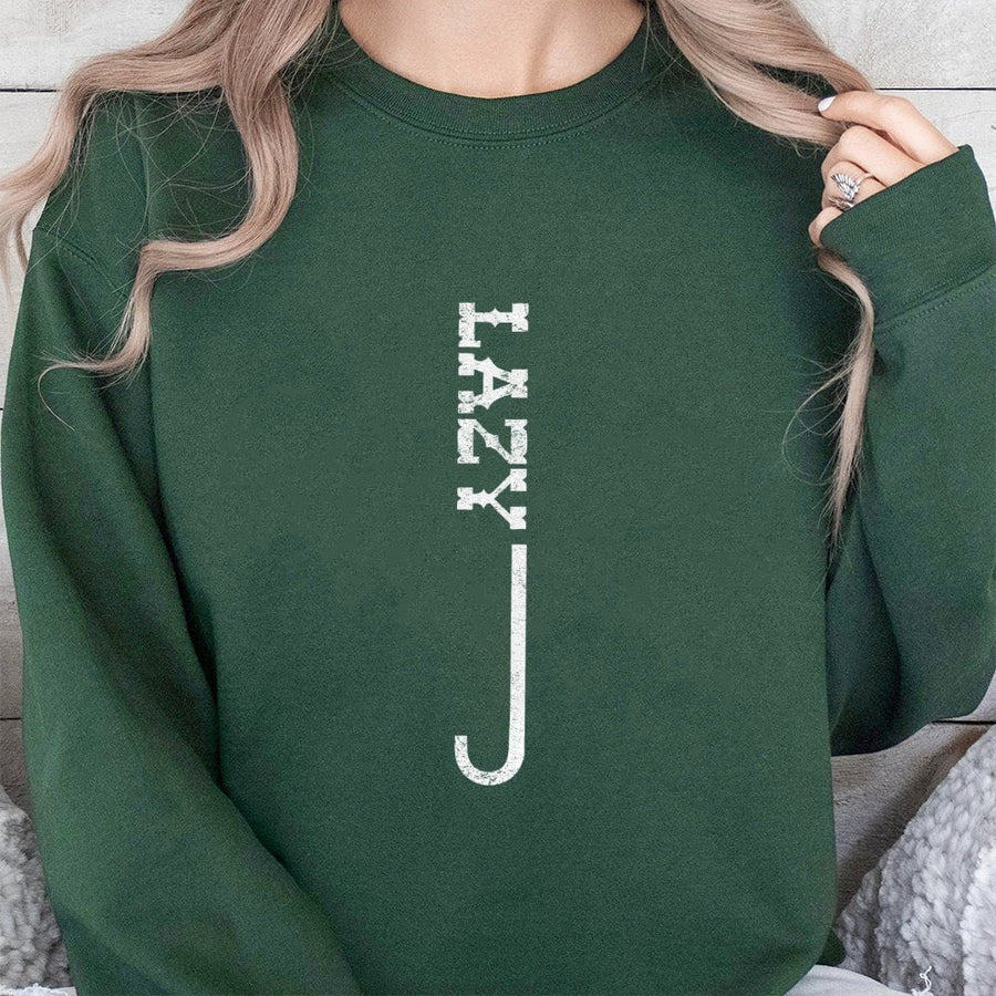 Lazy J Western Sweatshirt | Vintage Ranch Branding Graphic | Premium Cotton Blend | Cozy Country Style Gift for Him or Her