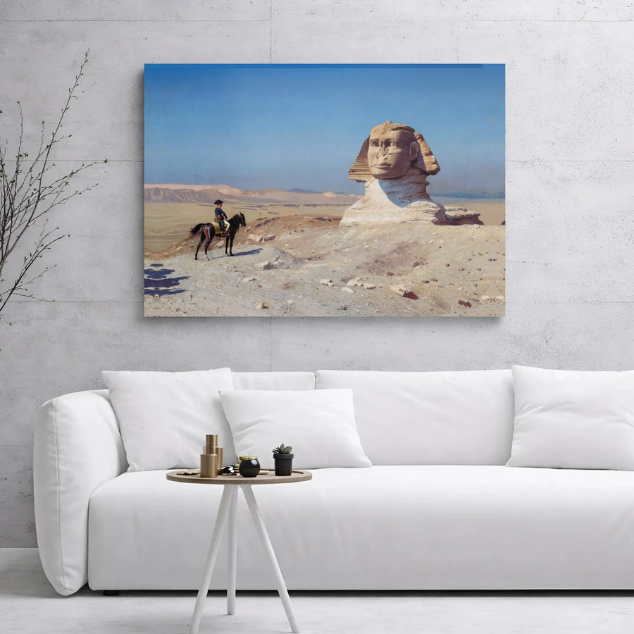 Bonaparte Before The Sphinx Canvas | Jean-Léon Gérôme Fine Art Reproduction | 1.25" Premium Gallery Wrap | Historic Egypt Wall Decor Gift